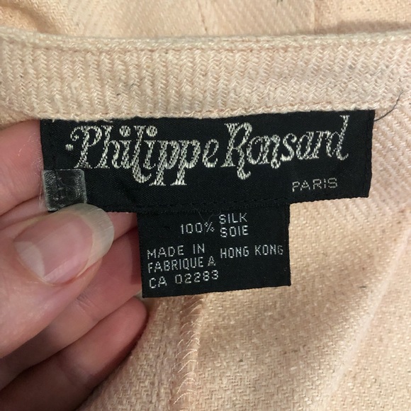 Vintage 100% Raw Silk Blush Pink Vest/Cardigan - Picture 7 of 7